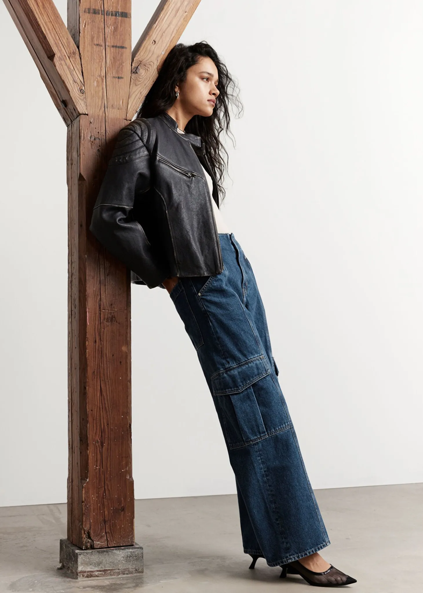 Avslappede Cargo Jeans
