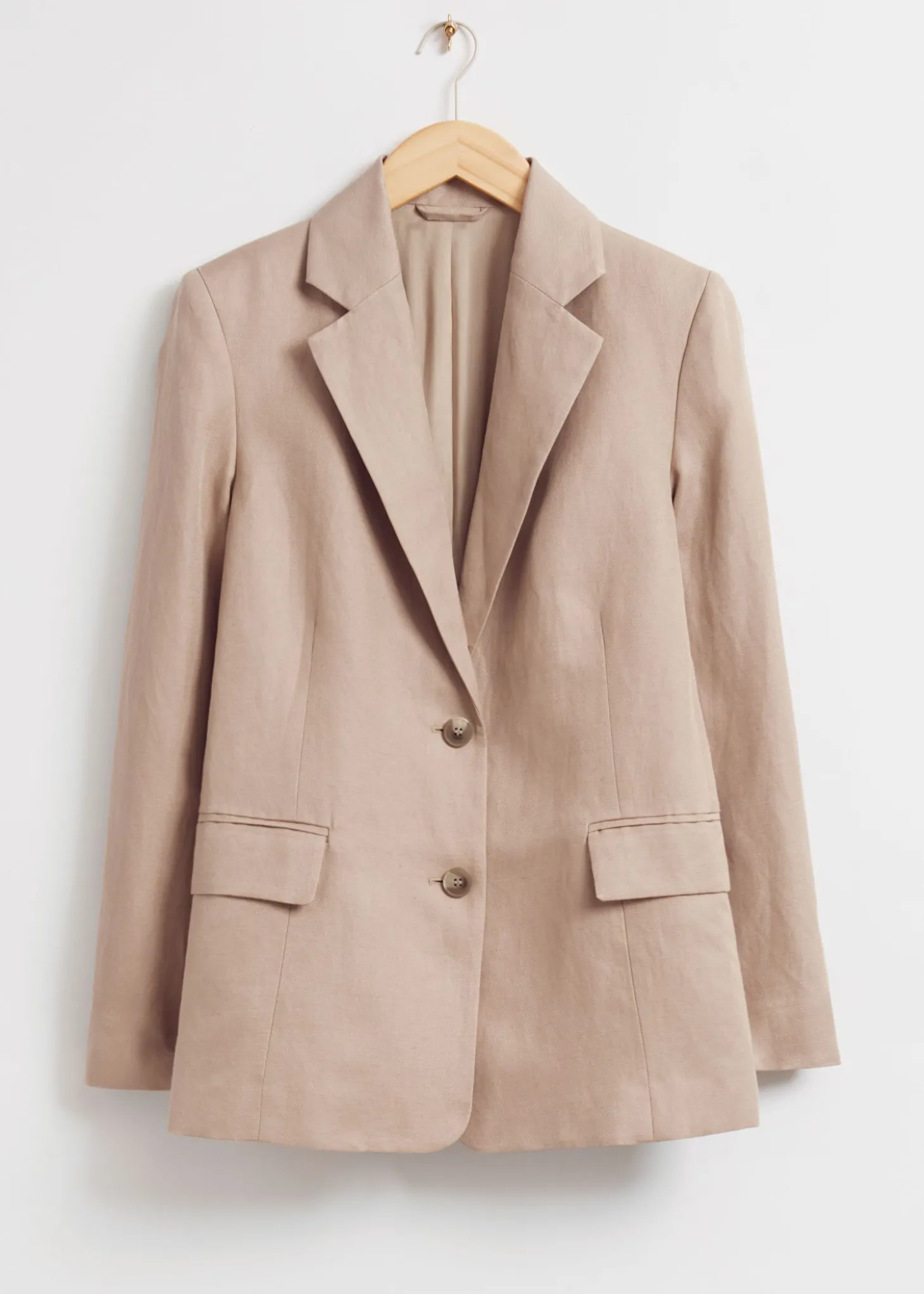 Avslappet Single-Breasted Silke Blazer
