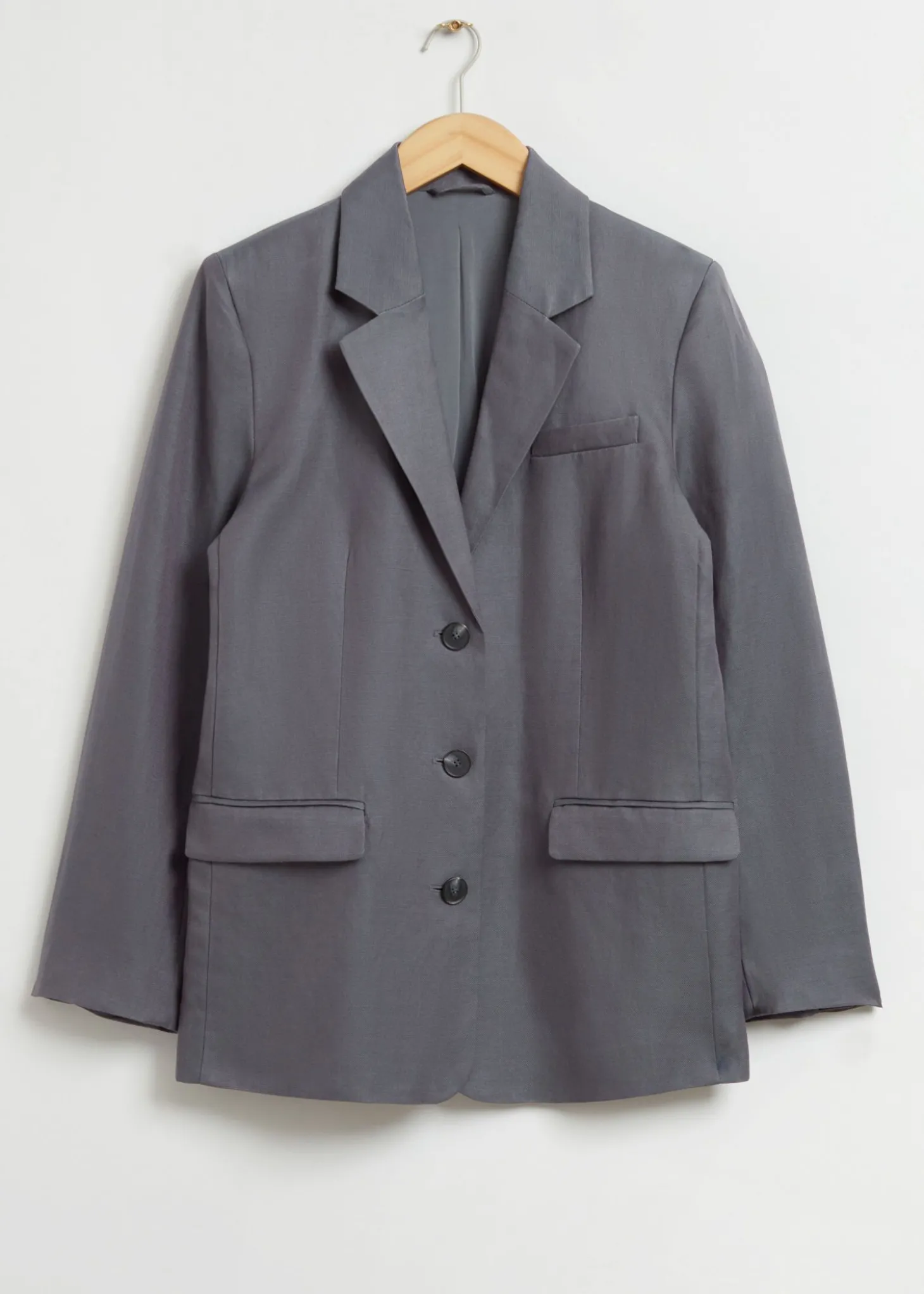 Avslappet Single-Breasted Silke Blazer
