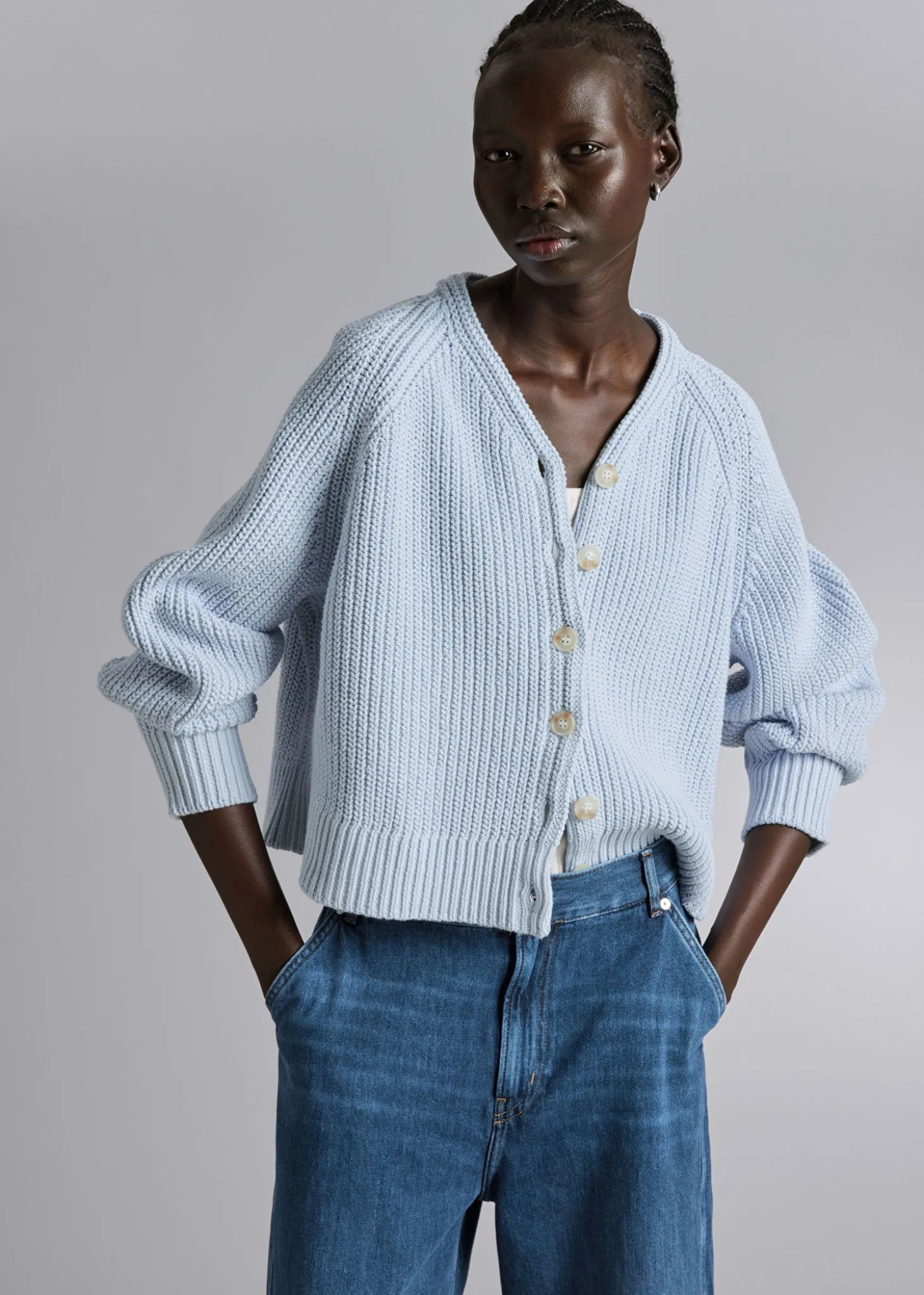 Avslappet Strikket Cardigan