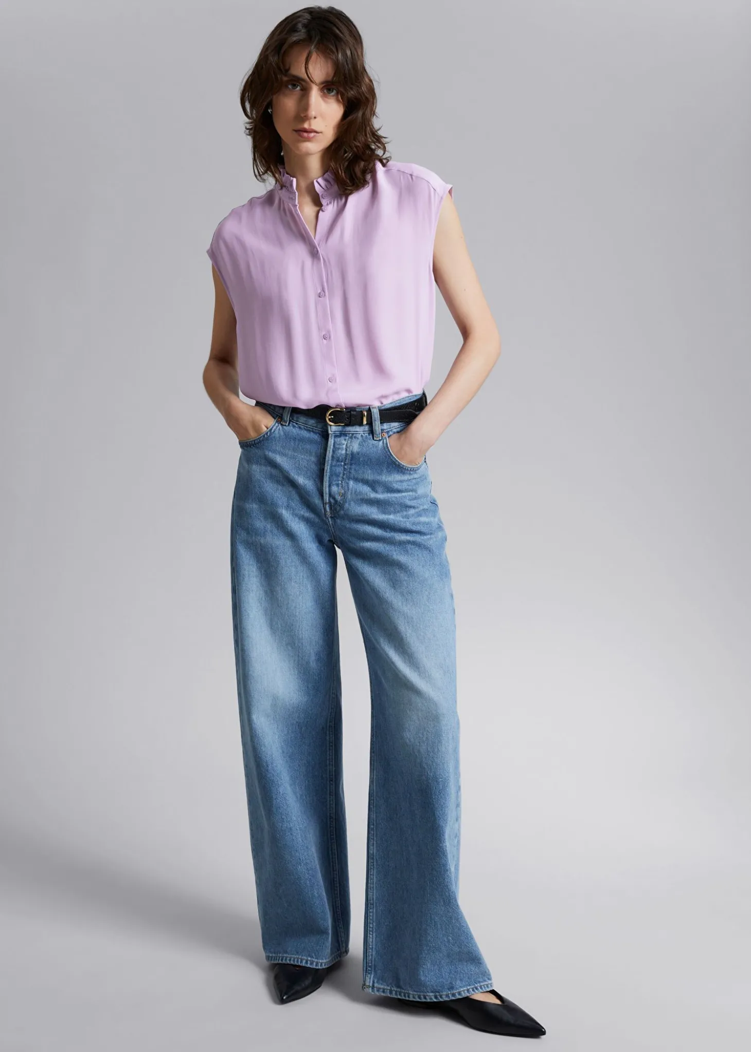 Bluse Med Volang