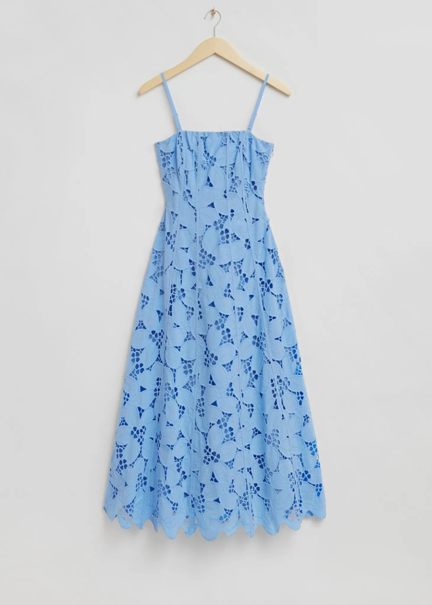 Boned Broderie Anglaise Maxi Dress