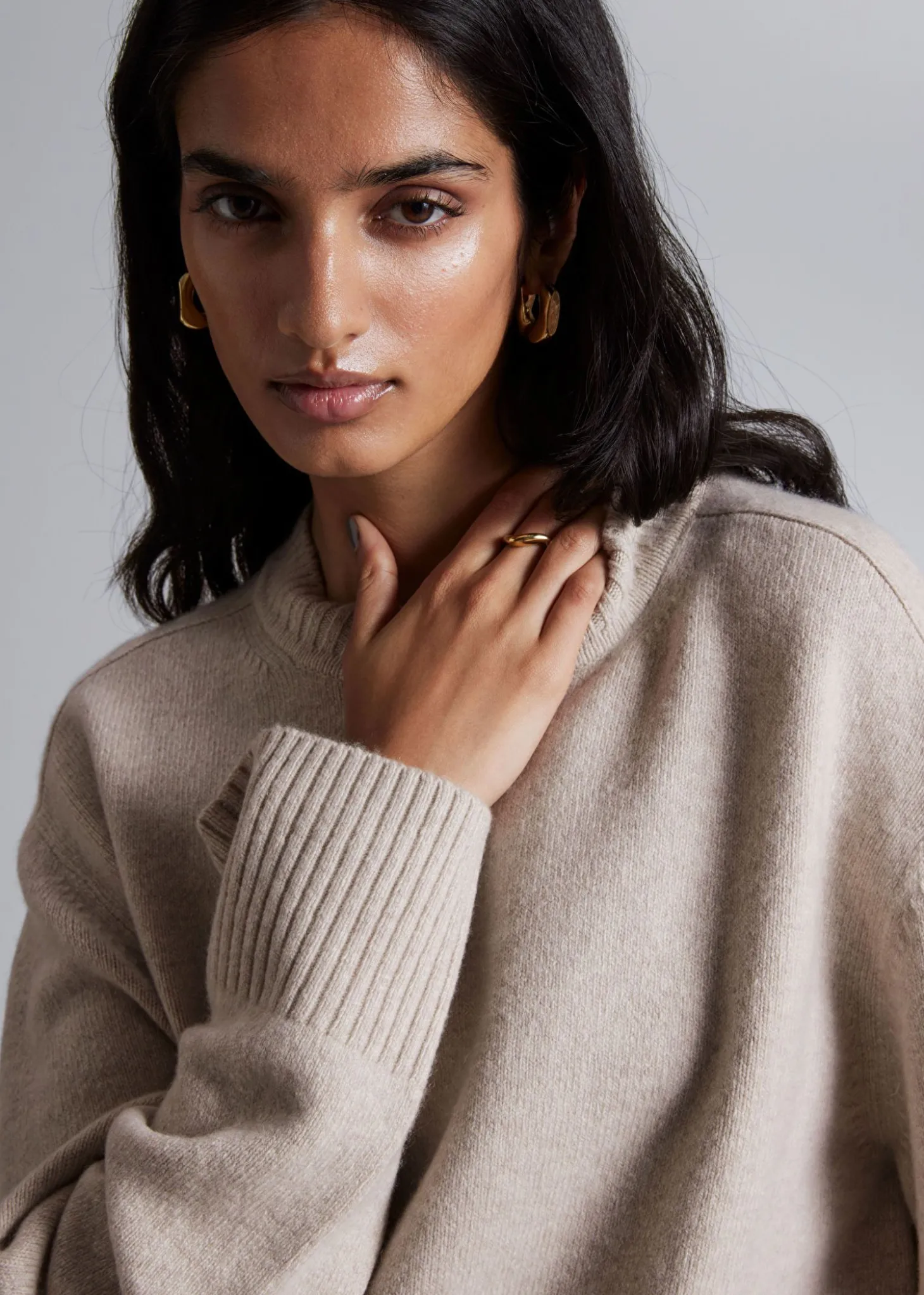 Boxy Cashmere-Blend Jumper