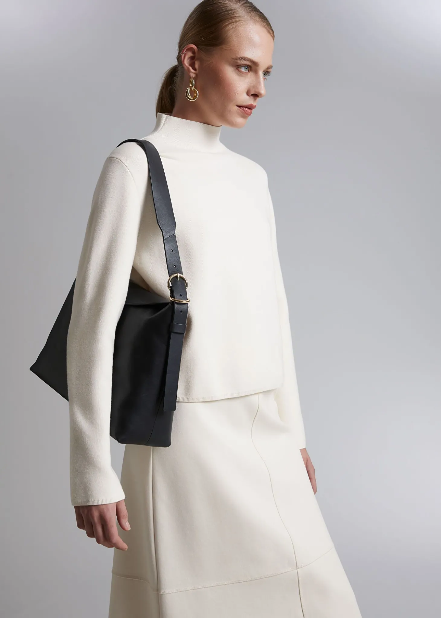 Boxy Turtleneck Strikket Genser