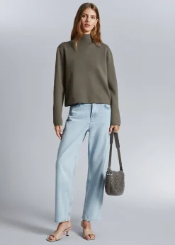 Boxy Turtleneck Strikket Genser