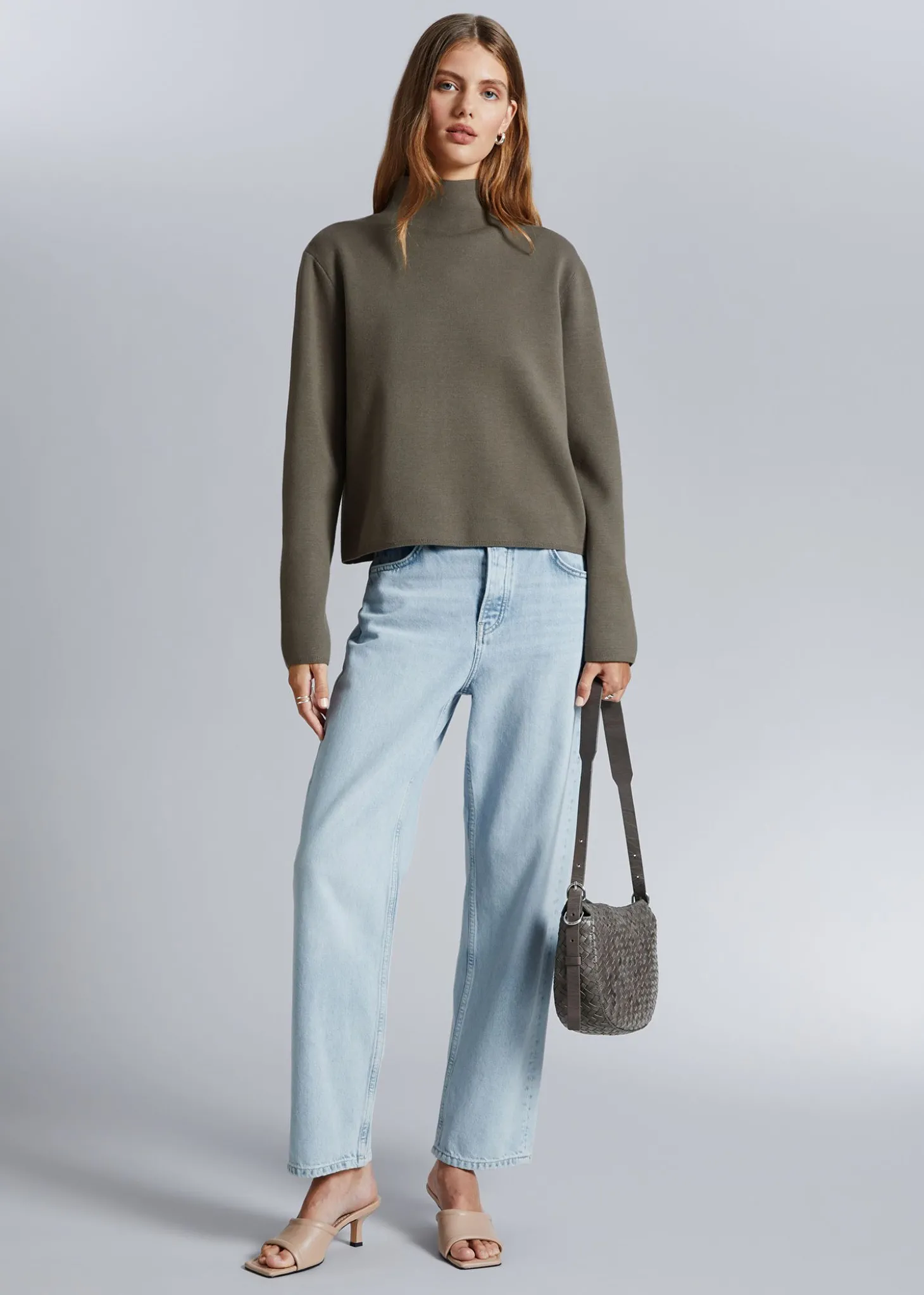 Boxy Turtleneck Strikket Genser