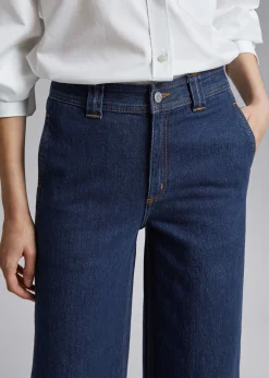 Brede Jeans Med Hoy Midje