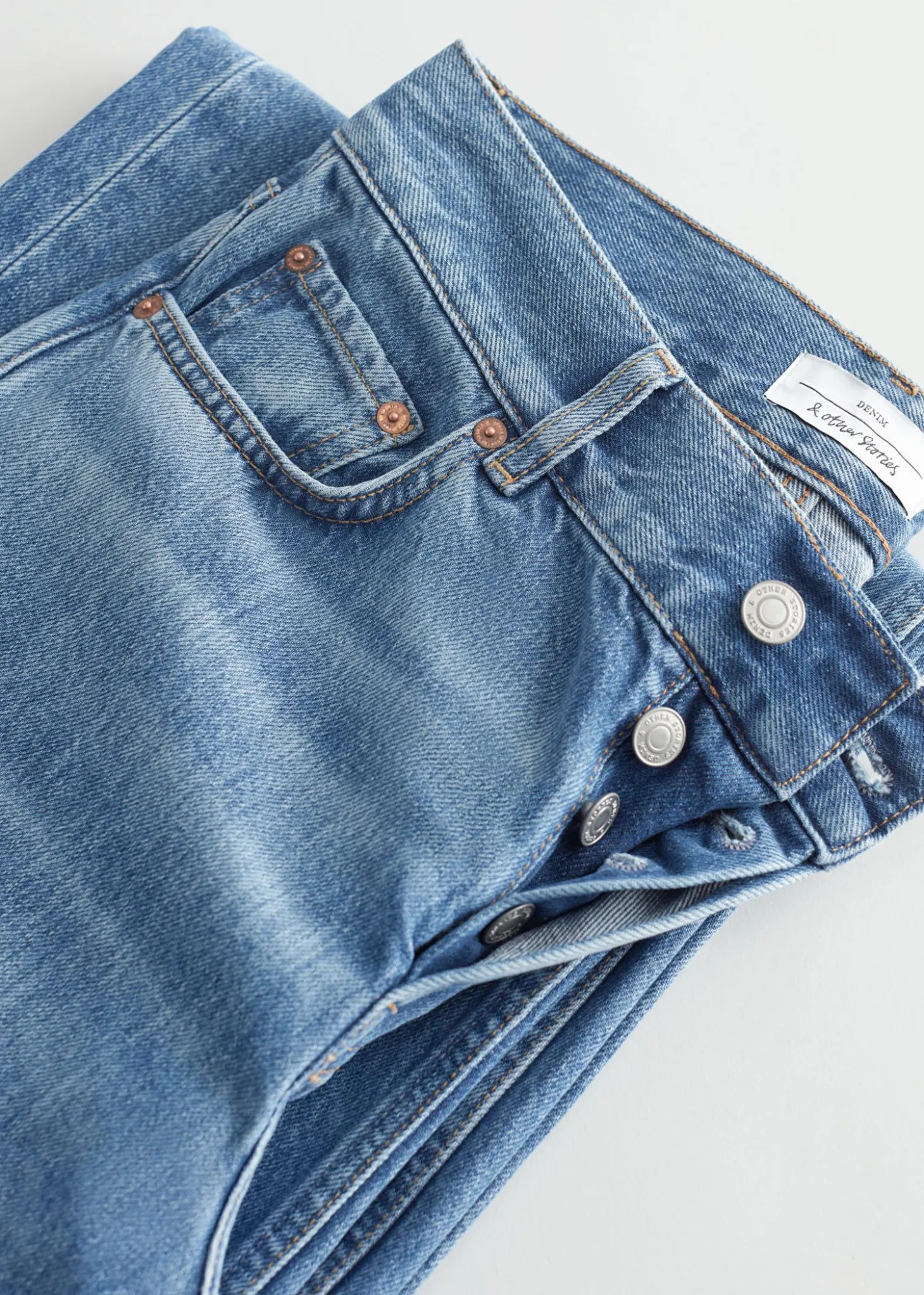 Brede Jeans Med Lav Midje