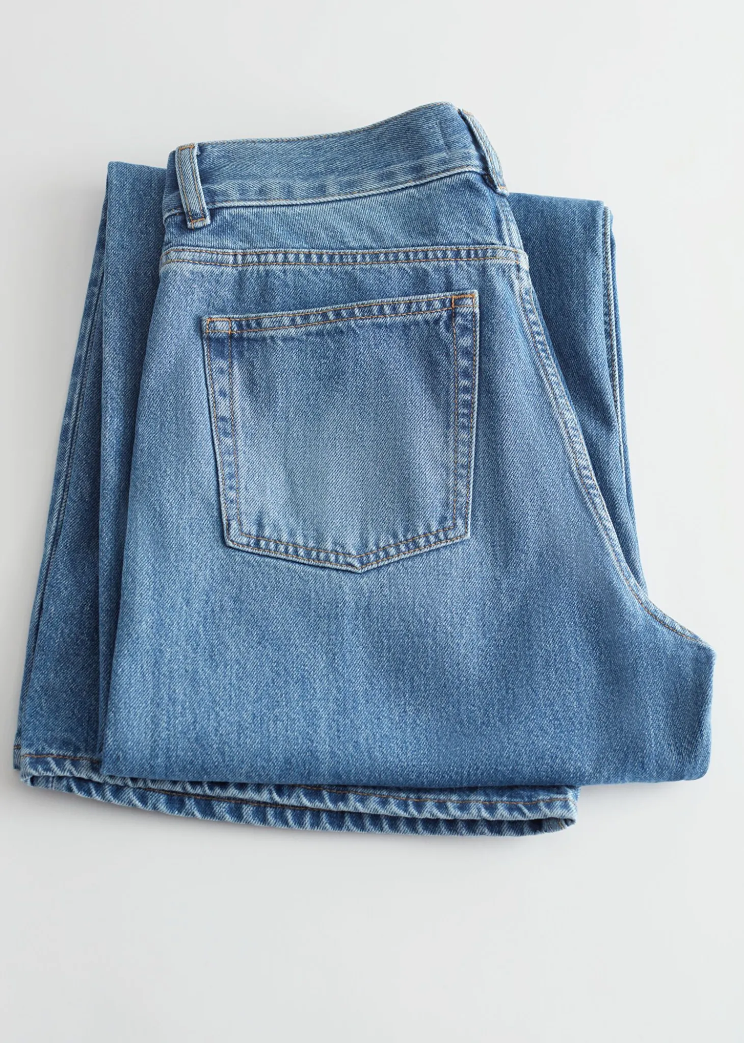 Brede Jeans Med Lav Midje