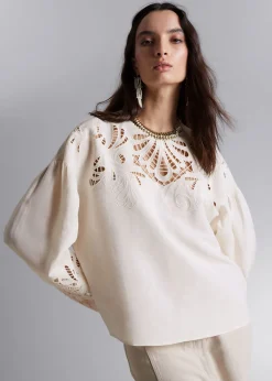 Broderie Anglaise Bluse