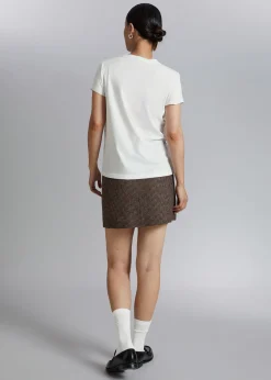 Brodert T-Skjørte