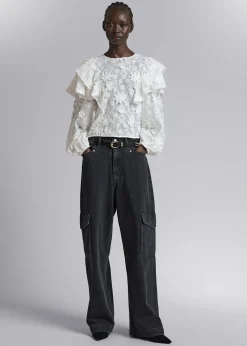 Brodert Volangbluse