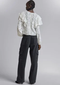 Brodert Volangbluse
