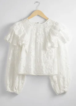 Brodert Volangbluse