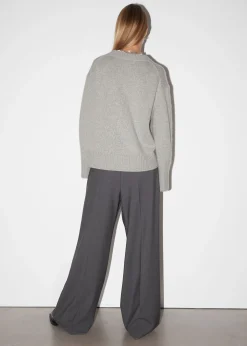 Cashmere-Blanding Strikket Genser