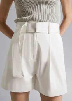 Chino-Shorts Med Belte I Bomull