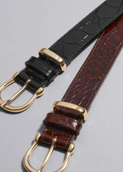 Croco Skinnbelte