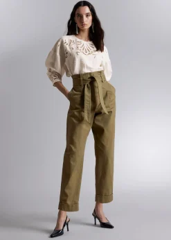 Cropped Paperbag Bukser