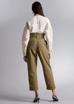 Cropped Paperbag Bukser