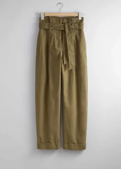 Cropped Paperbag Bukser