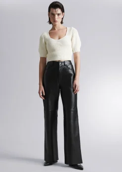 Cropped Sweetheart Bustier Strikketopp