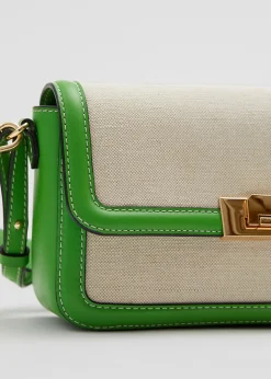 Crossbody-Veske I Laer I Lerret