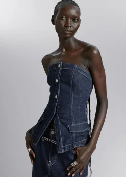 Denim Tube Topp