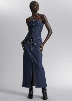 Denim Tube Topp