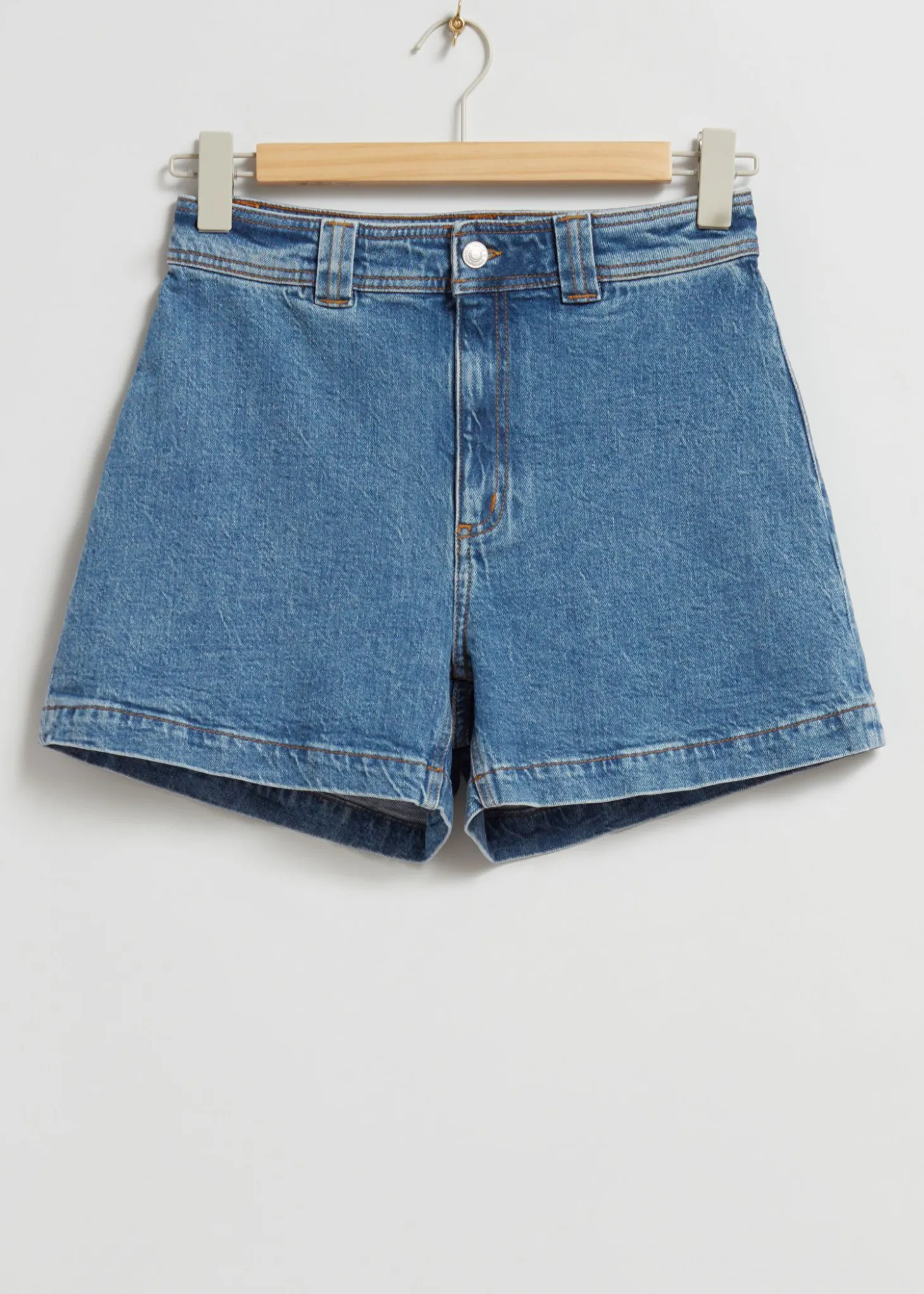 Denimshorts Med Hoy Midje