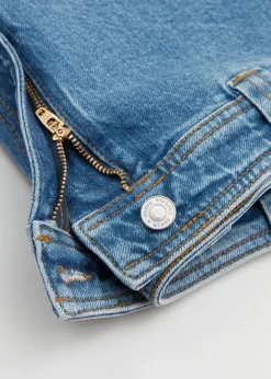 Denimshorts Med Hoy Midje