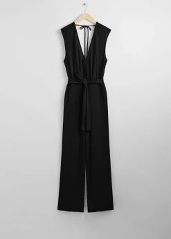 Ermelos Jumpsuit Med Apen Rygg