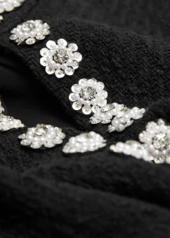 Ermelos Rhinestone-Minikjole