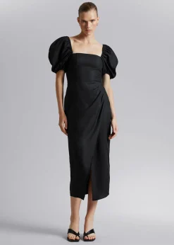 Fitted Puff Sleeve Dress