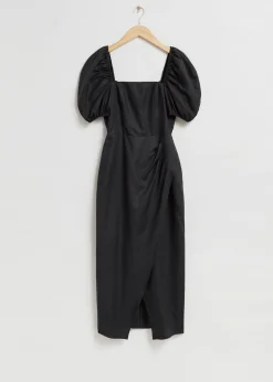 Fitted Puff Sleeve Dress