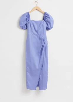 Fitted Puff Sleeve Dress
