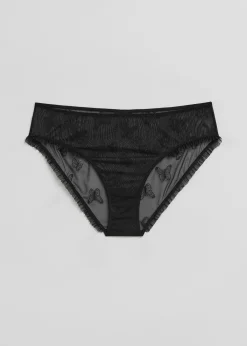 Gjennomsiktig Brodert Sommerfugltruse