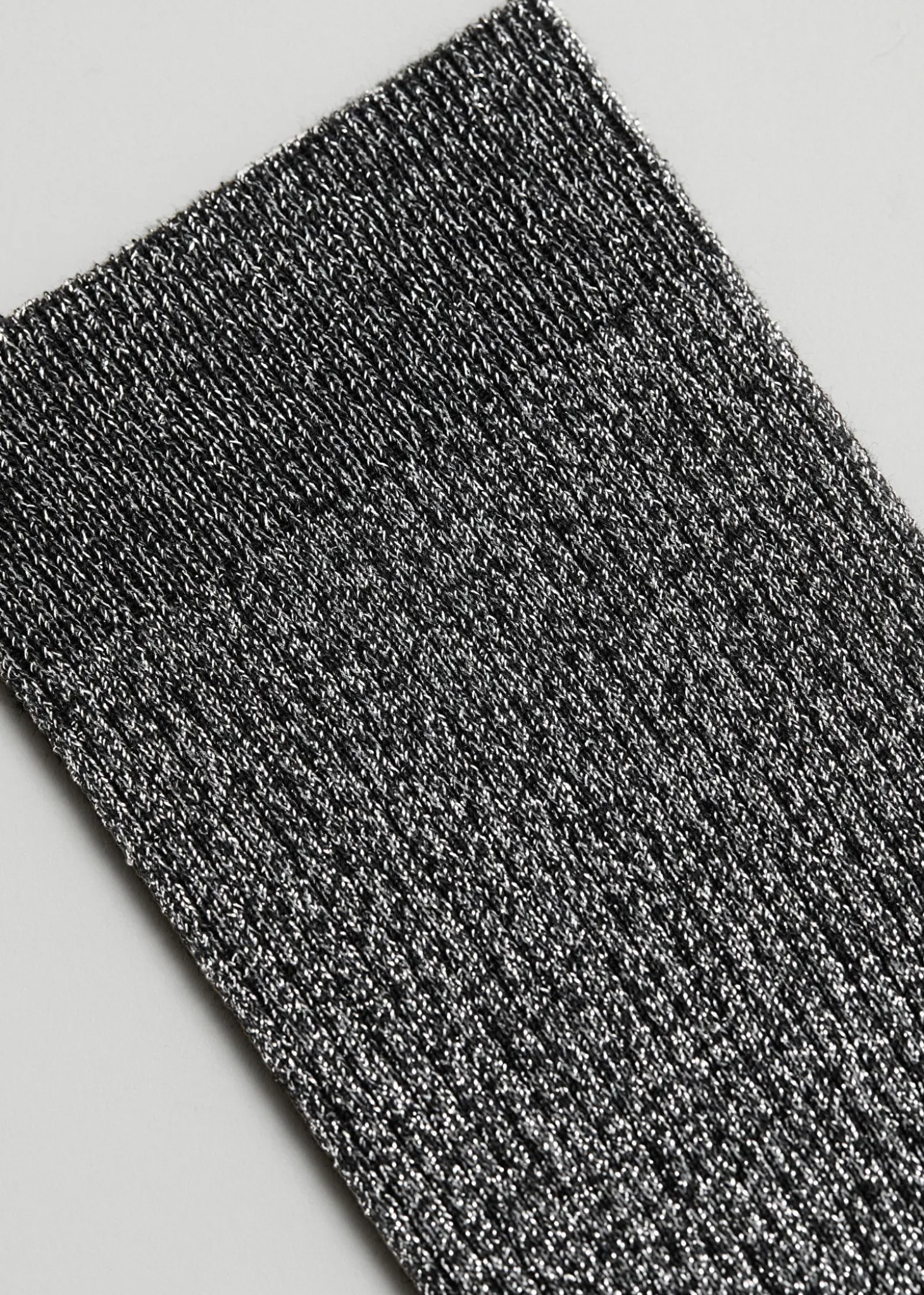 Glitter Ribbestrikkede Ankelsokker