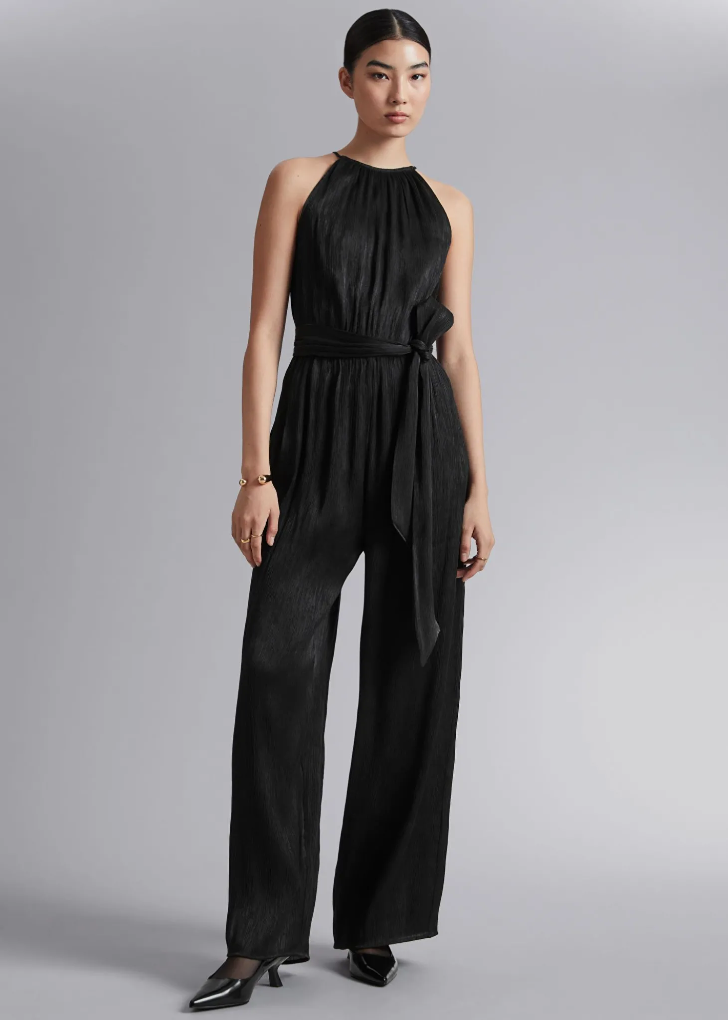 Halterneck Jumpsuit Med Belte