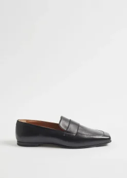 Klassiske Slim Leather Loafers