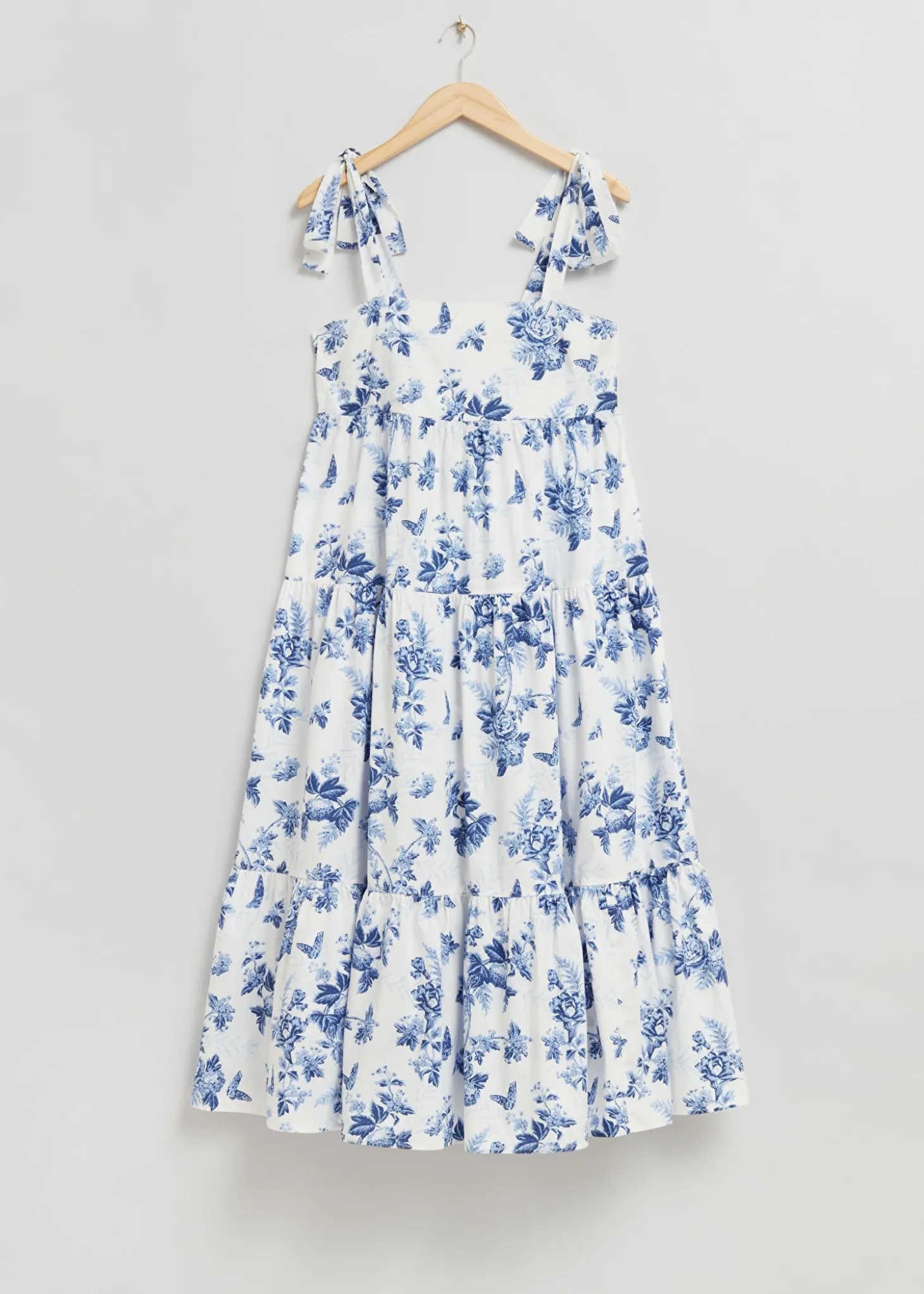 Lagdelt Babydoll Midi-Kjole