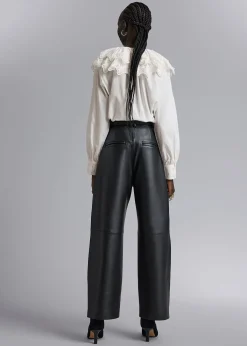 Lagdelt Ruffle Bluse