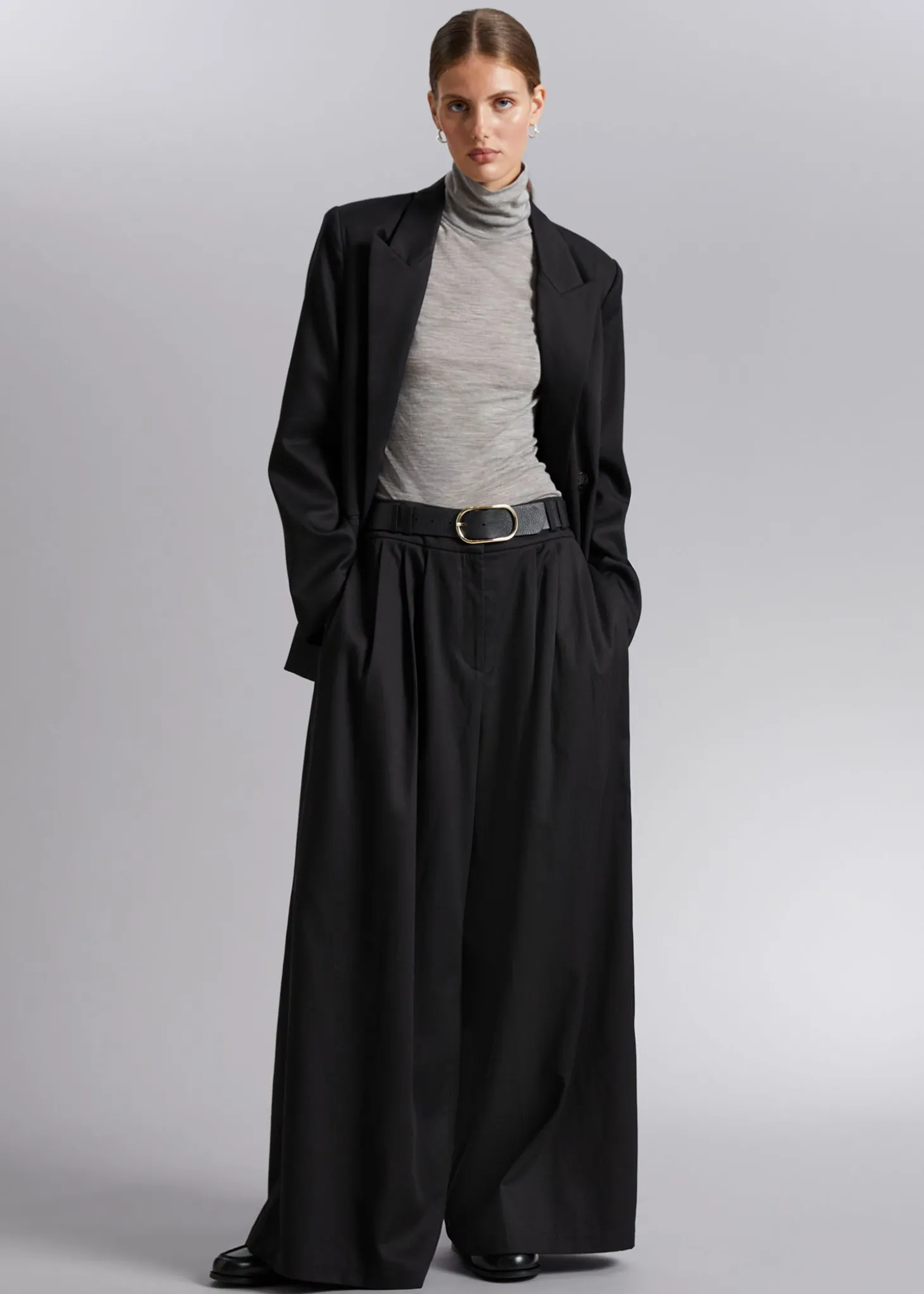 Langermet Topp Med Turtleneck I Ull