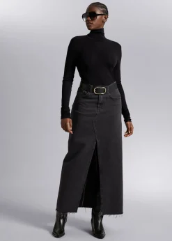 Langermet Topp Med Turtleneck I Ull