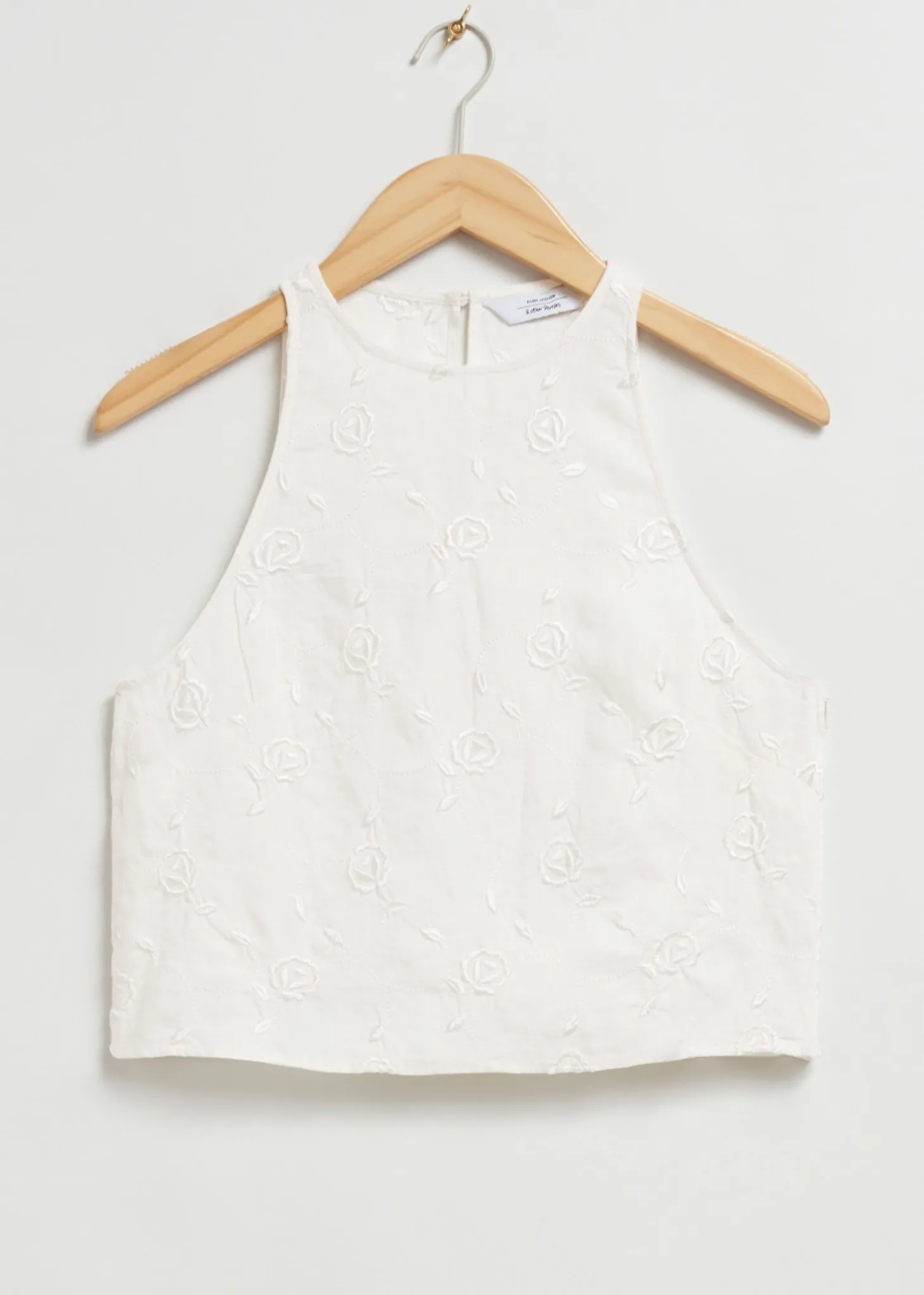 Lin Rund Hals Cropped Topp