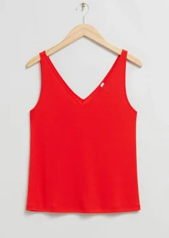 Loose-Fit V-Hals Vest Topp