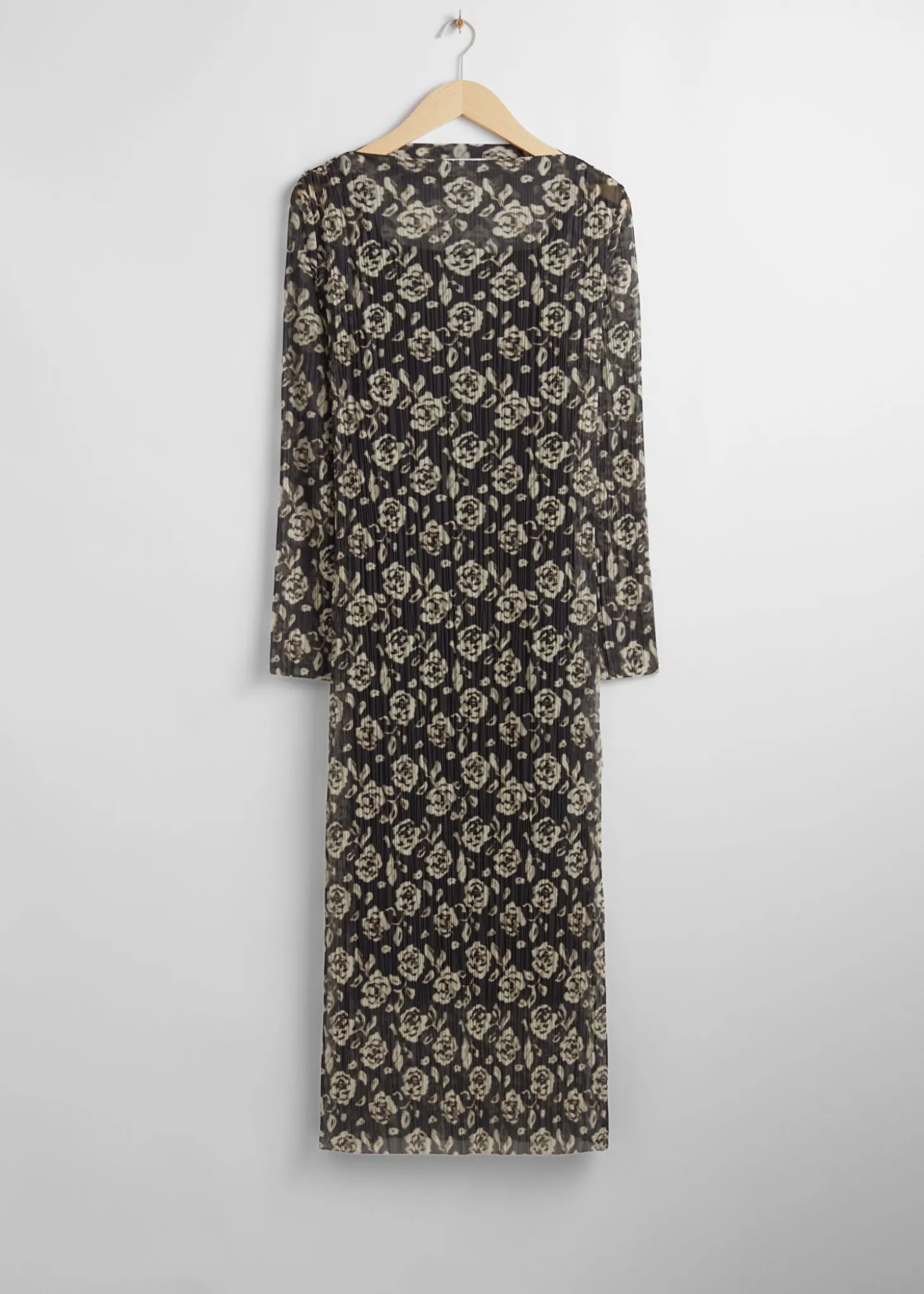 Midi Mock Neck Mesh-Kjole