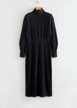 Midi-Kjole Med Turtleneck