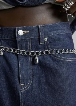 MidiSkjørt I Denim Med 5 Lommer