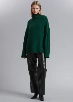 Mock-Neck Strikket Genser