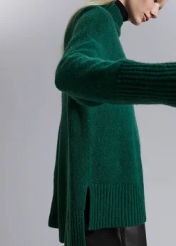 Mock-Neck Strikket Genser